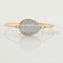 Hecho a mano 925 plata druzy joyería de pulsera para las mujeres en la venta al por mayor